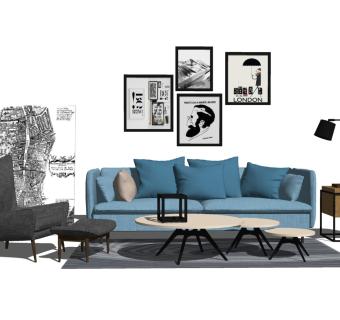 精品客厅设计家具模型 (78)